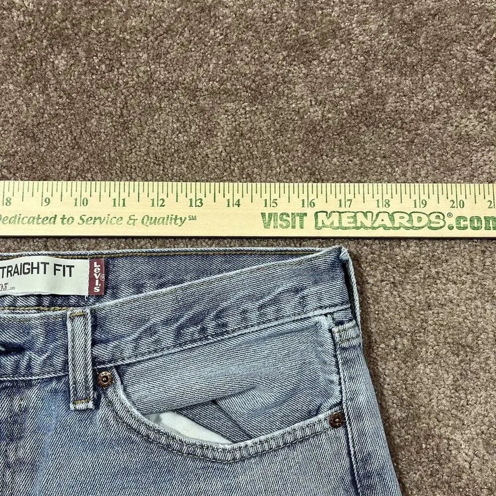 Levis 505 Jeans Mens 34x31 Light Wash Straight Fit Vintage Style USA
